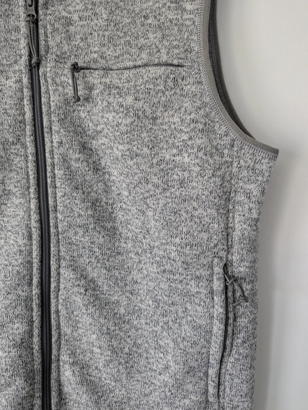 J. Crew Nordic Vest in Polartec Sweater Fleece Gray Zip Up